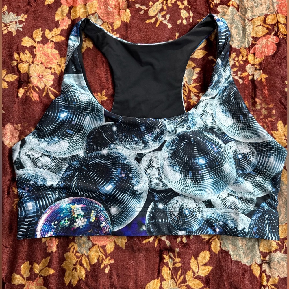 Terez Disco Ball Print Women's Sports Bra